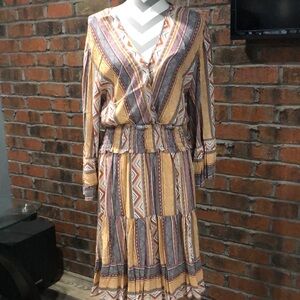 Women’s L Love boho print dress. Size Small.